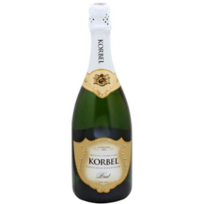 Korbel Cellars California Champagne Brut, USA NV (Case of 12)
