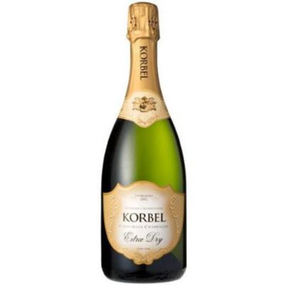 Korbel Cellars California Champagne Extra Dry, USA NV (Case of 12)