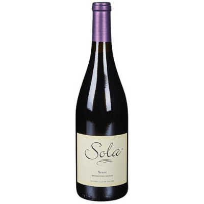 Sola Winery Mendocino County Syrah, California, USA 2015